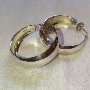 Sterling silver hoop earrings